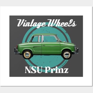 Vintage Wheels - NSU Prinz Posters and Art